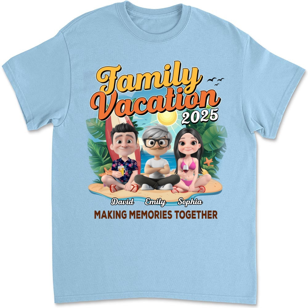 Family Vacation Making Memories Together - Personalized Custom Shirt