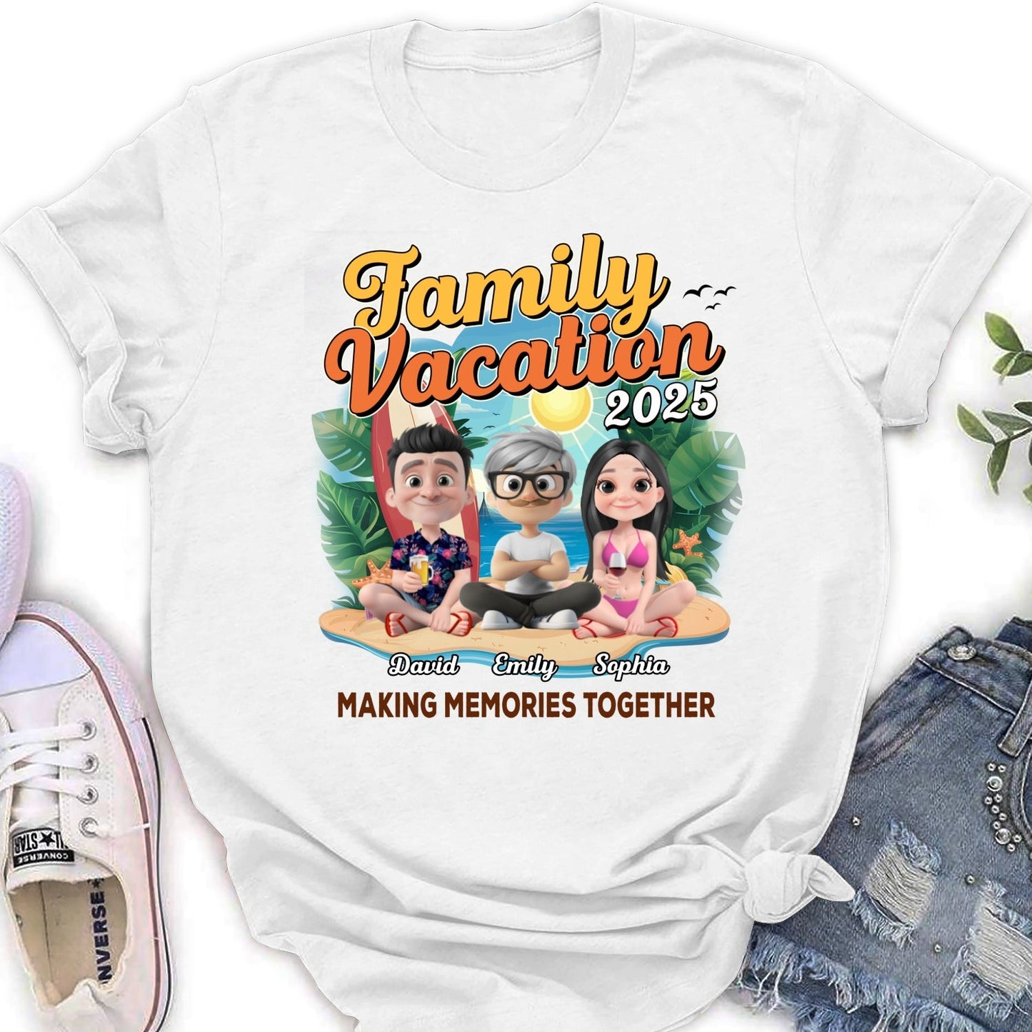 Family Vacation Making Memories Together - Personalized Custom Shirt