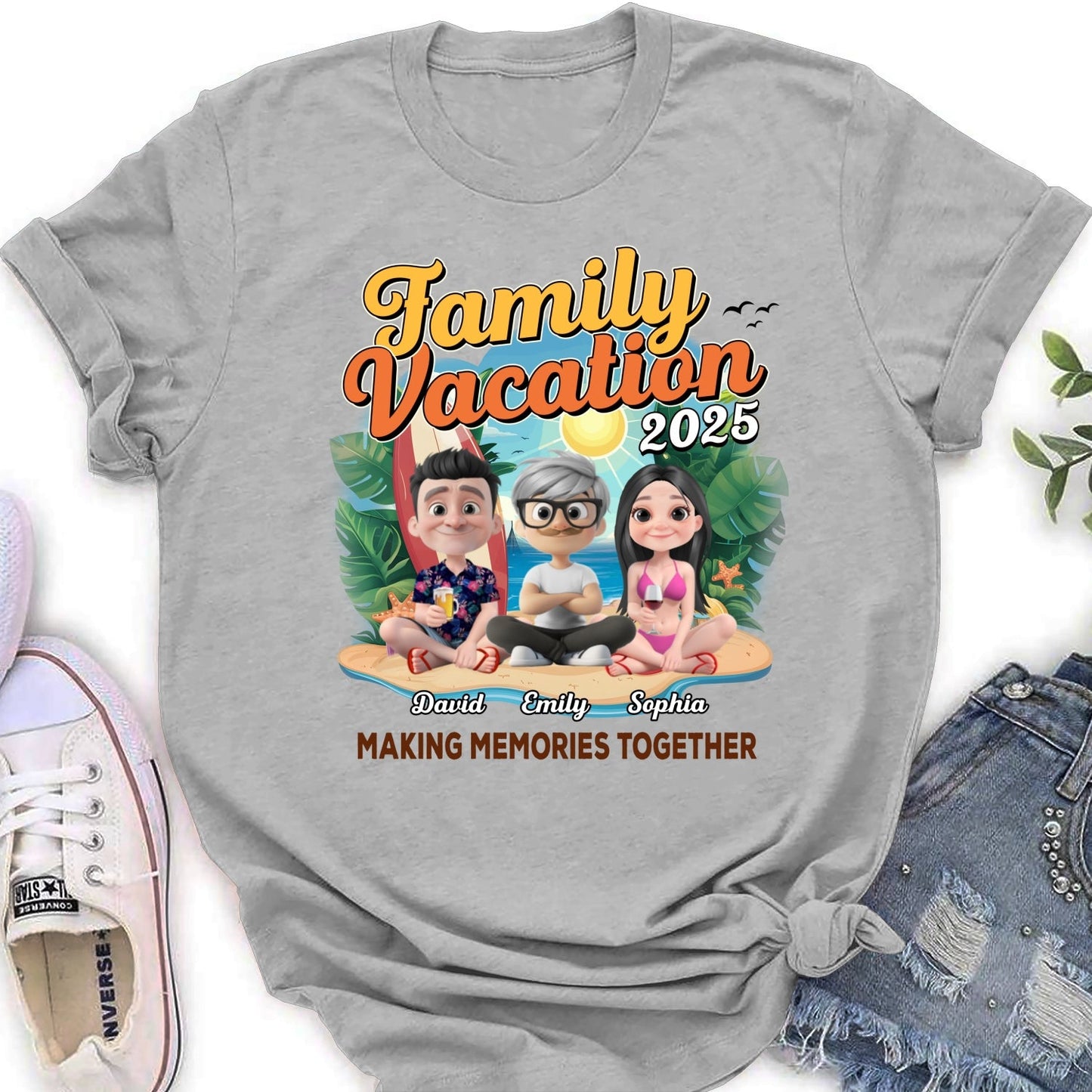 Family Vacation Making Memories Together - Personalized Custom Shirt