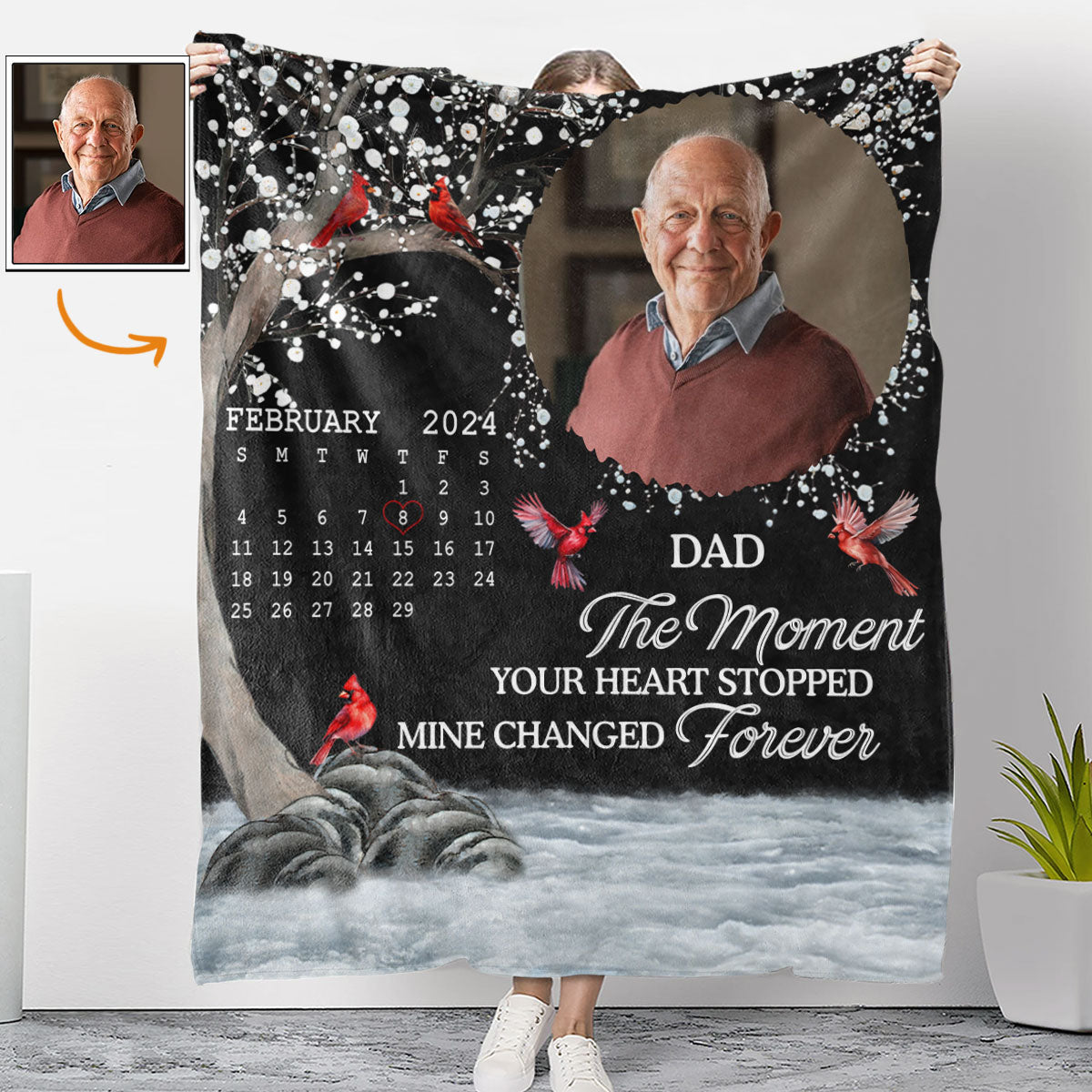 The Moment Your Heart Stopped - Personalized Custom Fleece Blanket