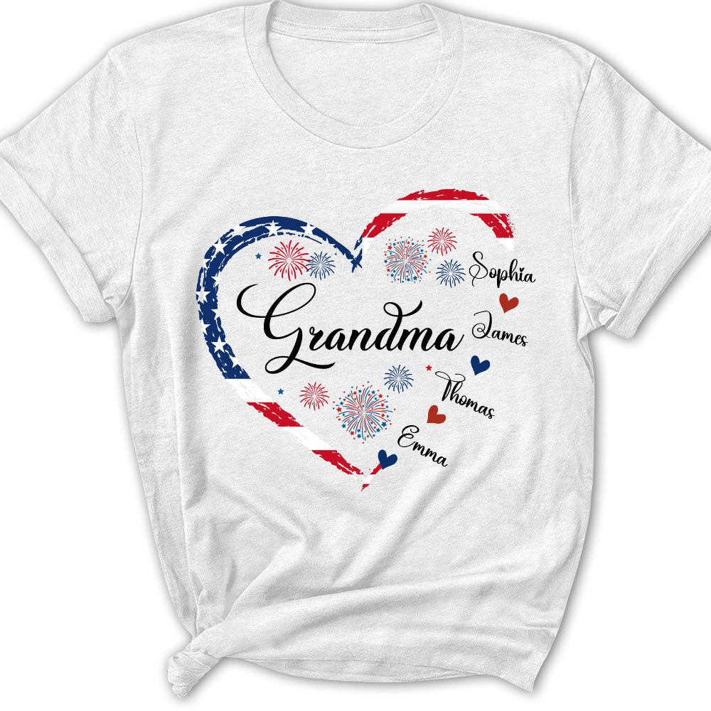 Love Being Grandma 4th Of July - Personalized Custom Shirt