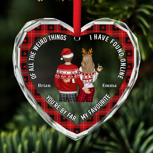 You Are By Far My Favorite - Personalized Custom Glass Ornament