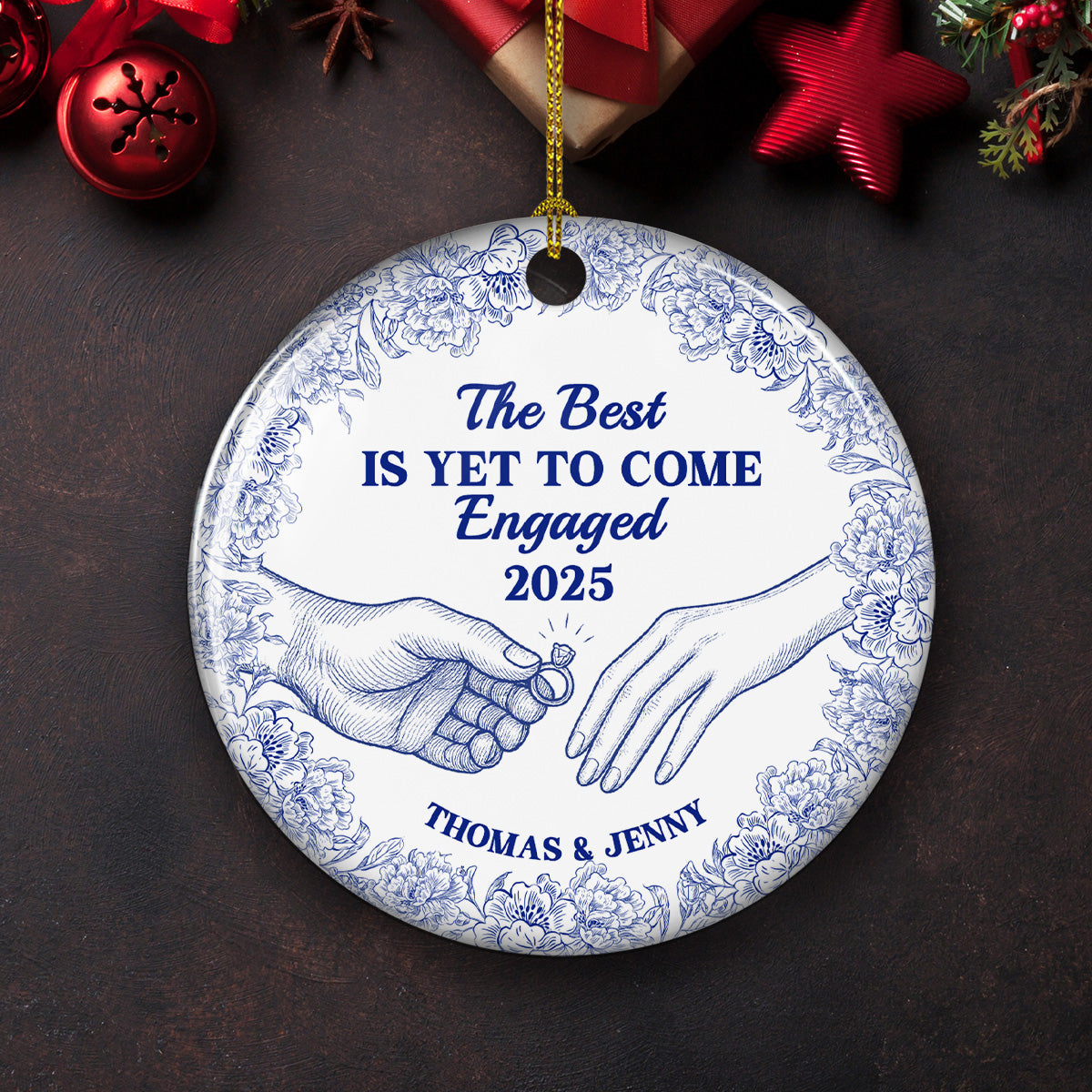The Best Is Yet Ahead - Personalized Custom Ceramic Ornament