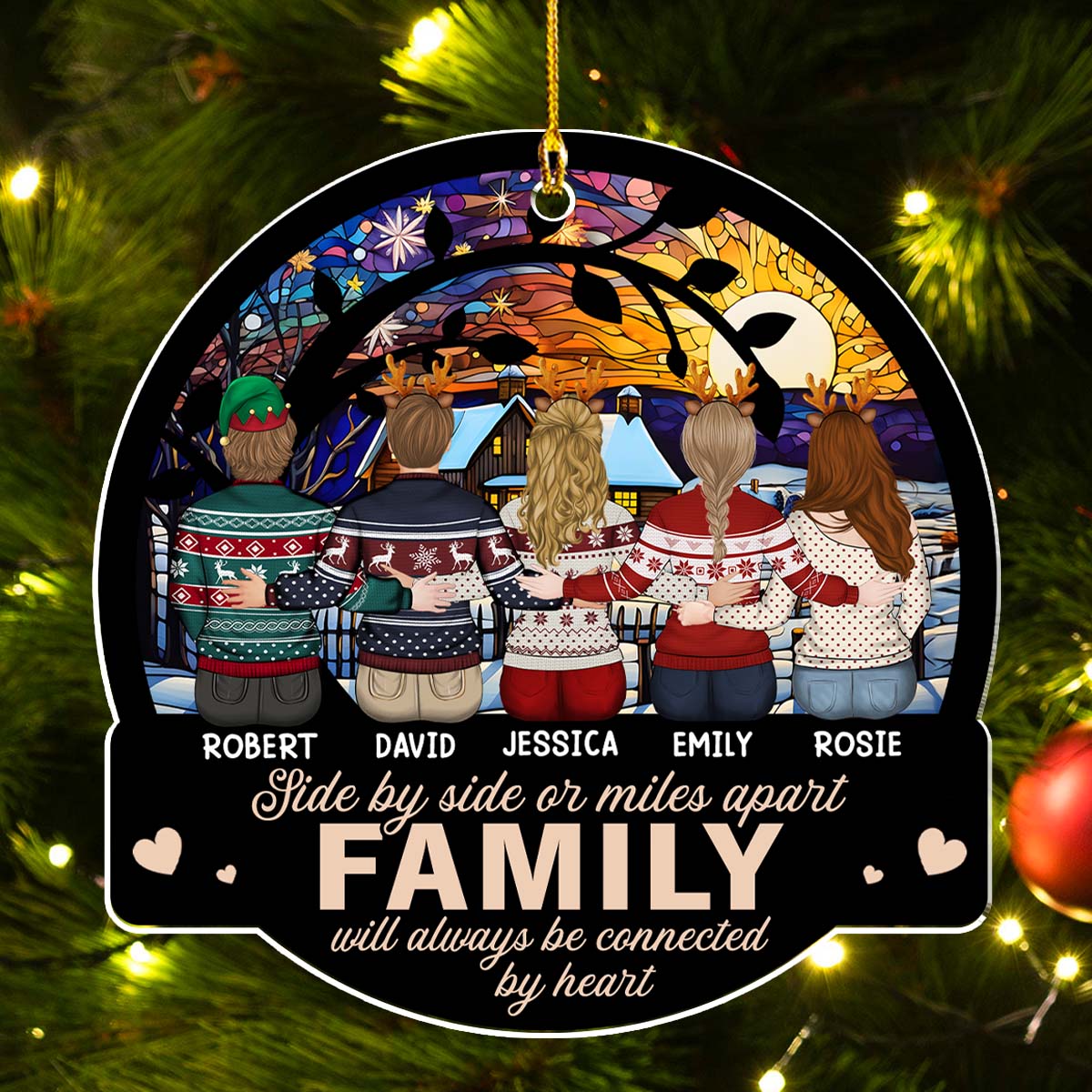 Circle Of Love - Personalized Custom Acrylic Ornament