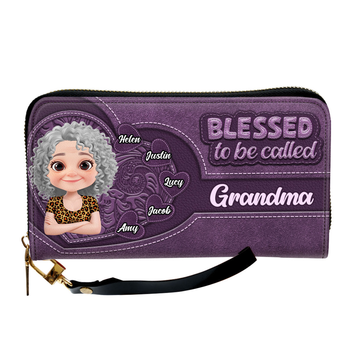 Blessed Mimi -  Personalized Custom Leather Wallet