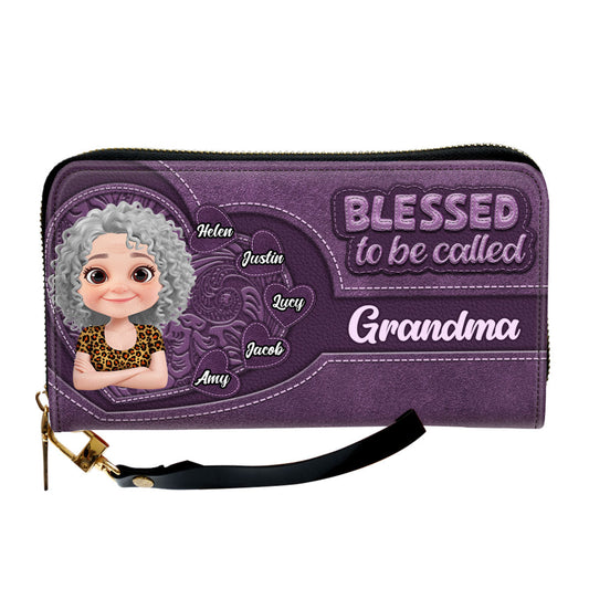Blessed Mimi -  Personalized Custom Leather Wallet