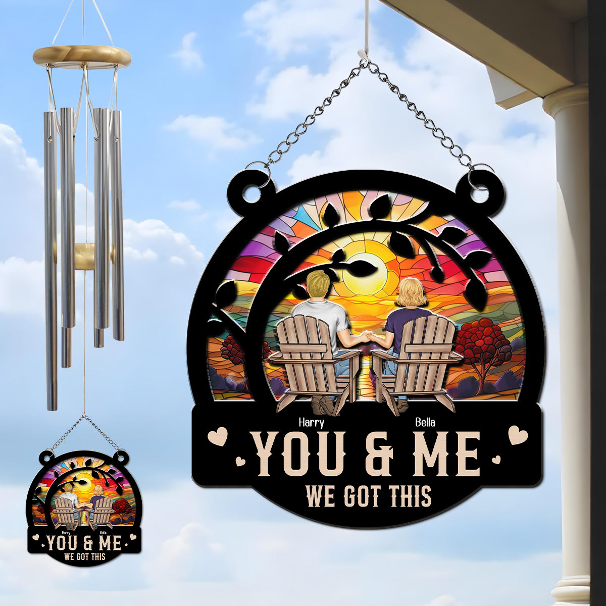 You And Me We Got This - Personalized Custom Suncatcher Wind Chime