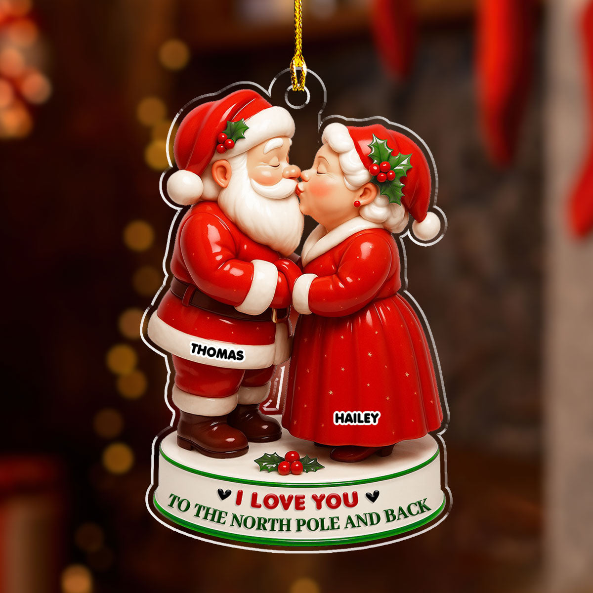 I Love You - Personalized Custom 3D Effect Acrylic Ornament