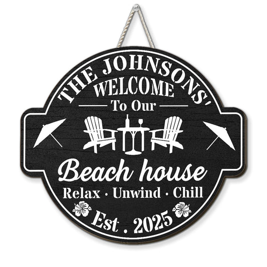 Welcome To Our Home - Personalized Custom Wood Sign
