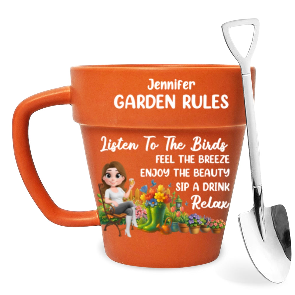 Garden Rules - Personalized Custom Plant Pot Mug