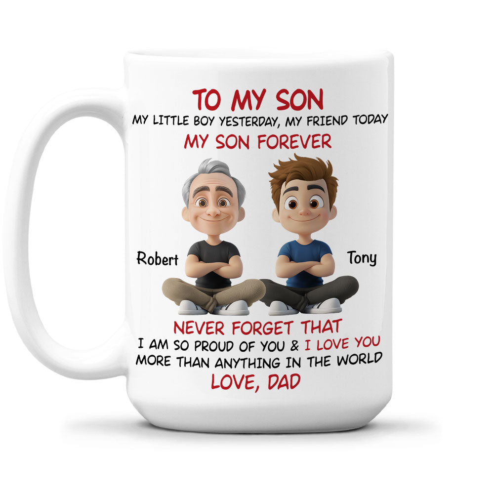 My Son Forever - Personalized Custom Coffee Mug