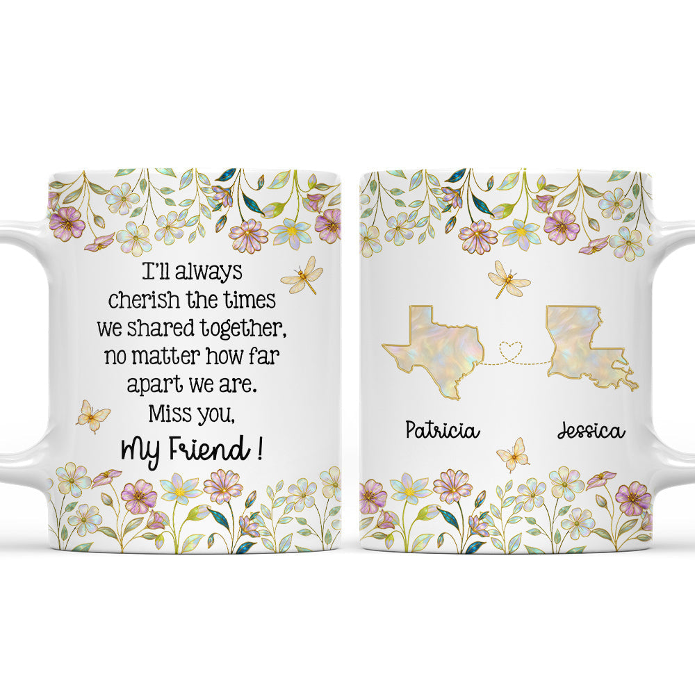 Miss You My Bestie - Personalized Custom Coffee Mug