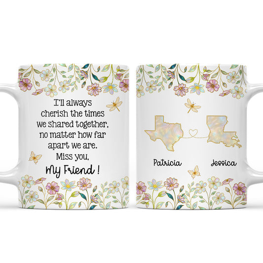 Miss You My Bestie - Personalized Custom Coffee Mug