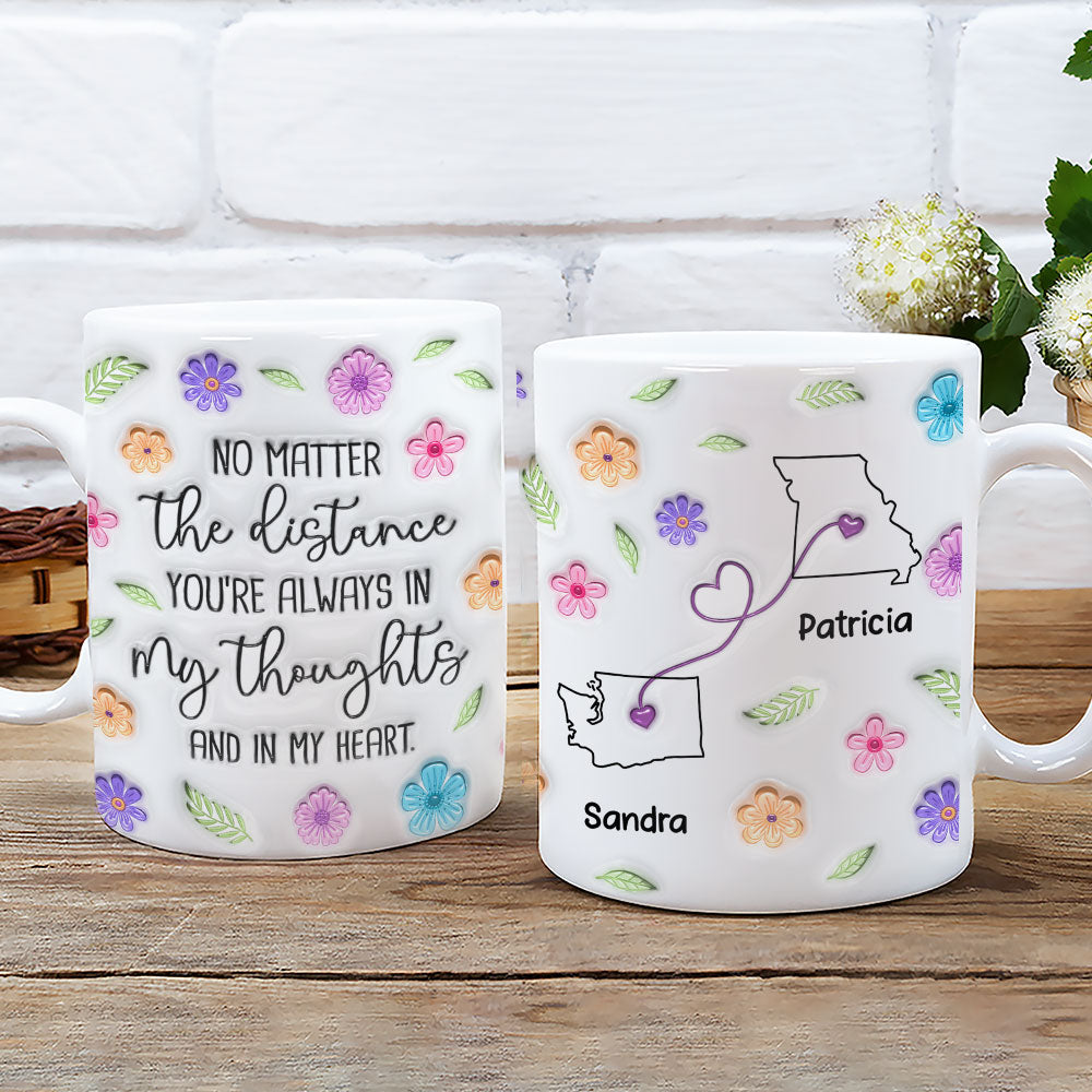 Together In Spirit And Heart - Personalized Custom 3D Inflated Effect Mug