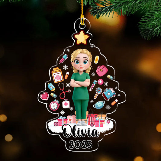 Medical Christmas Tree - Personalized Custom Acrylic Ornament 