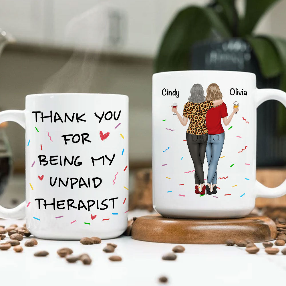 My Unpaid Therapist - Personalized Custom Coffee Mug