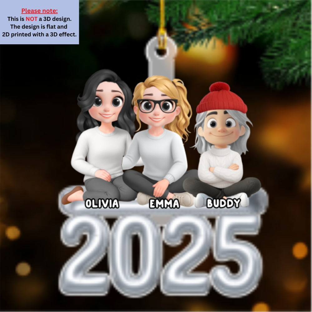 Us Love And Our Kid Pet - Personalized Custom Acrylic Ornament