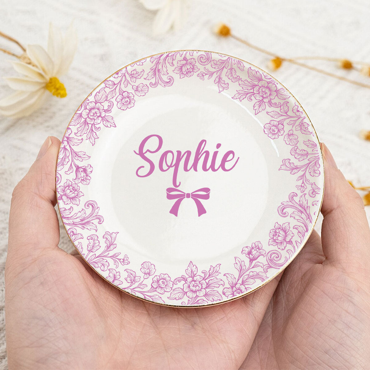 Beautiful Garden For Friend - Personalized Custom Jewelry Dish