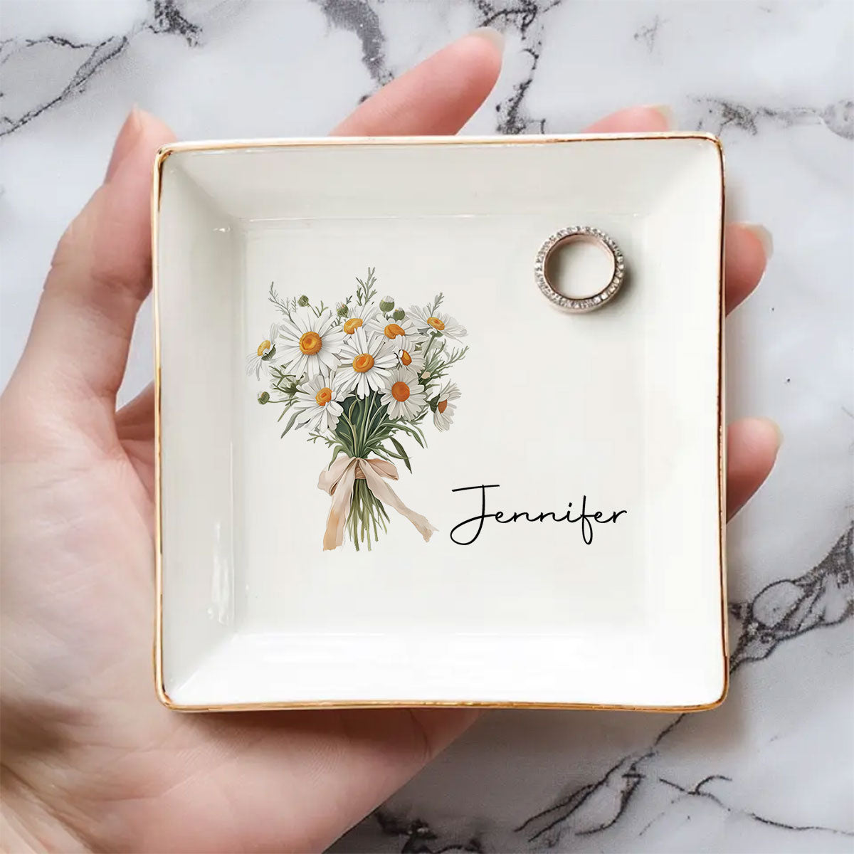 Flowers Do Not Tell They Show - Personalized Custom Jewelry Dish