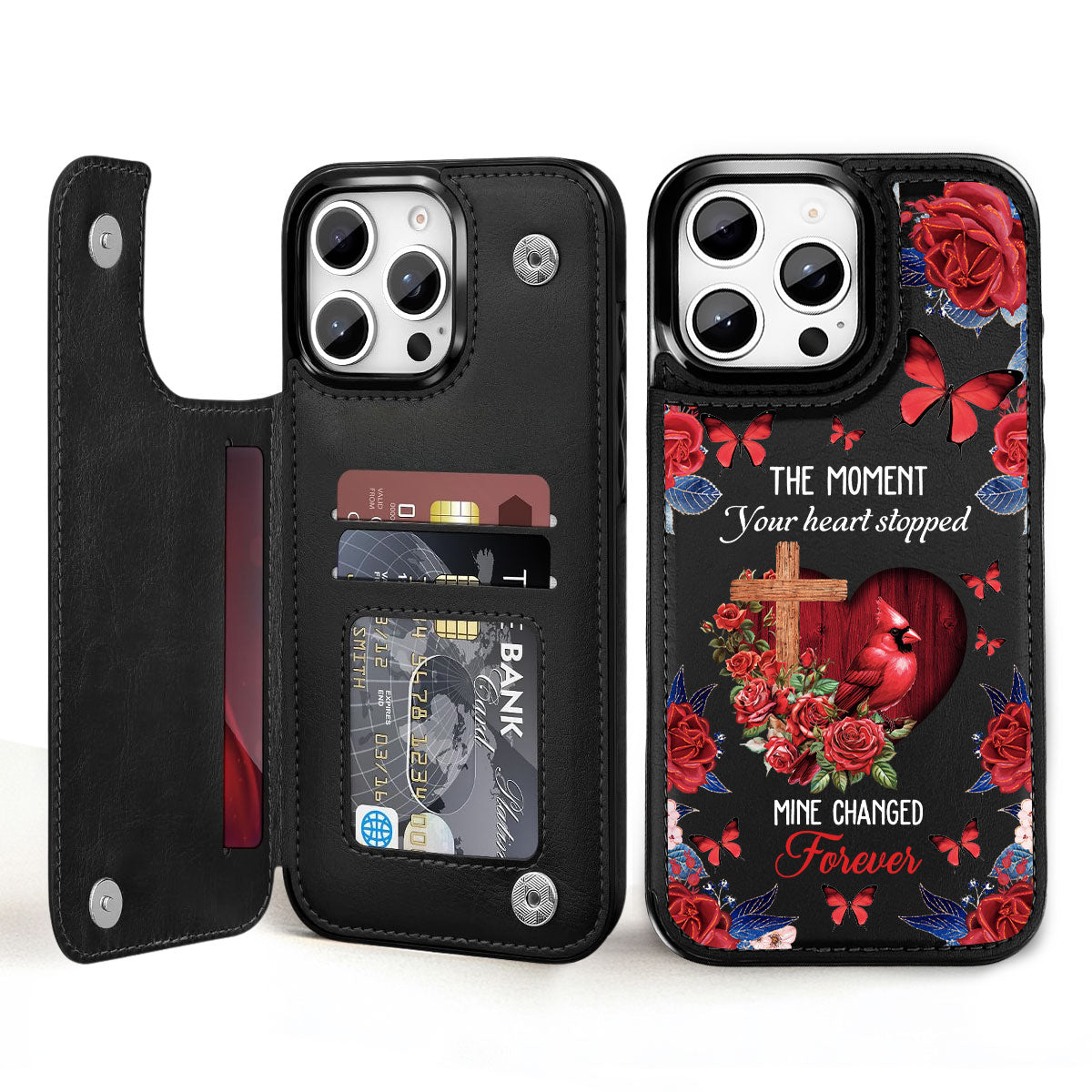 The Moment Your Heart Stopped - Personalized Custom Leather Phone Case