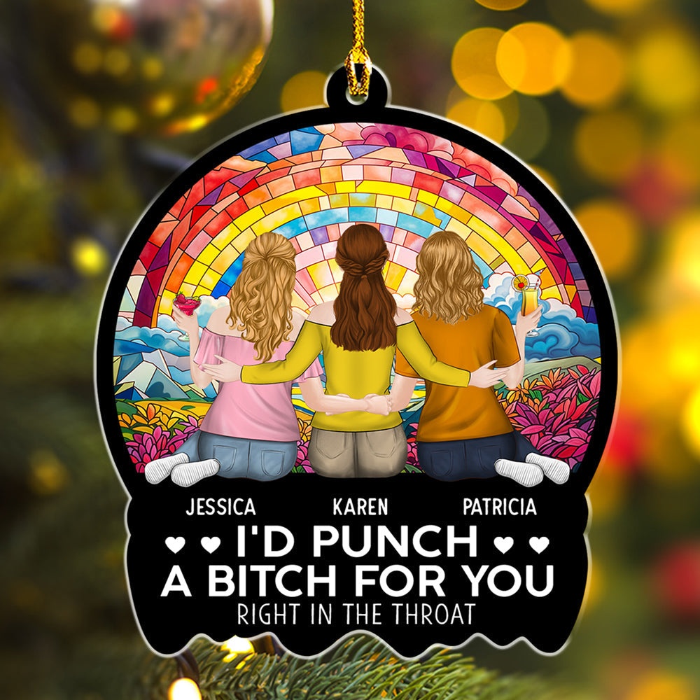 Punch A Bitch For You - Personalized Custom Acrylic Ornament