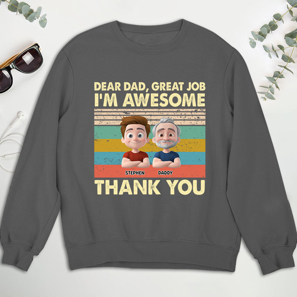 Thank You Dad - Personalized Custom Shirt