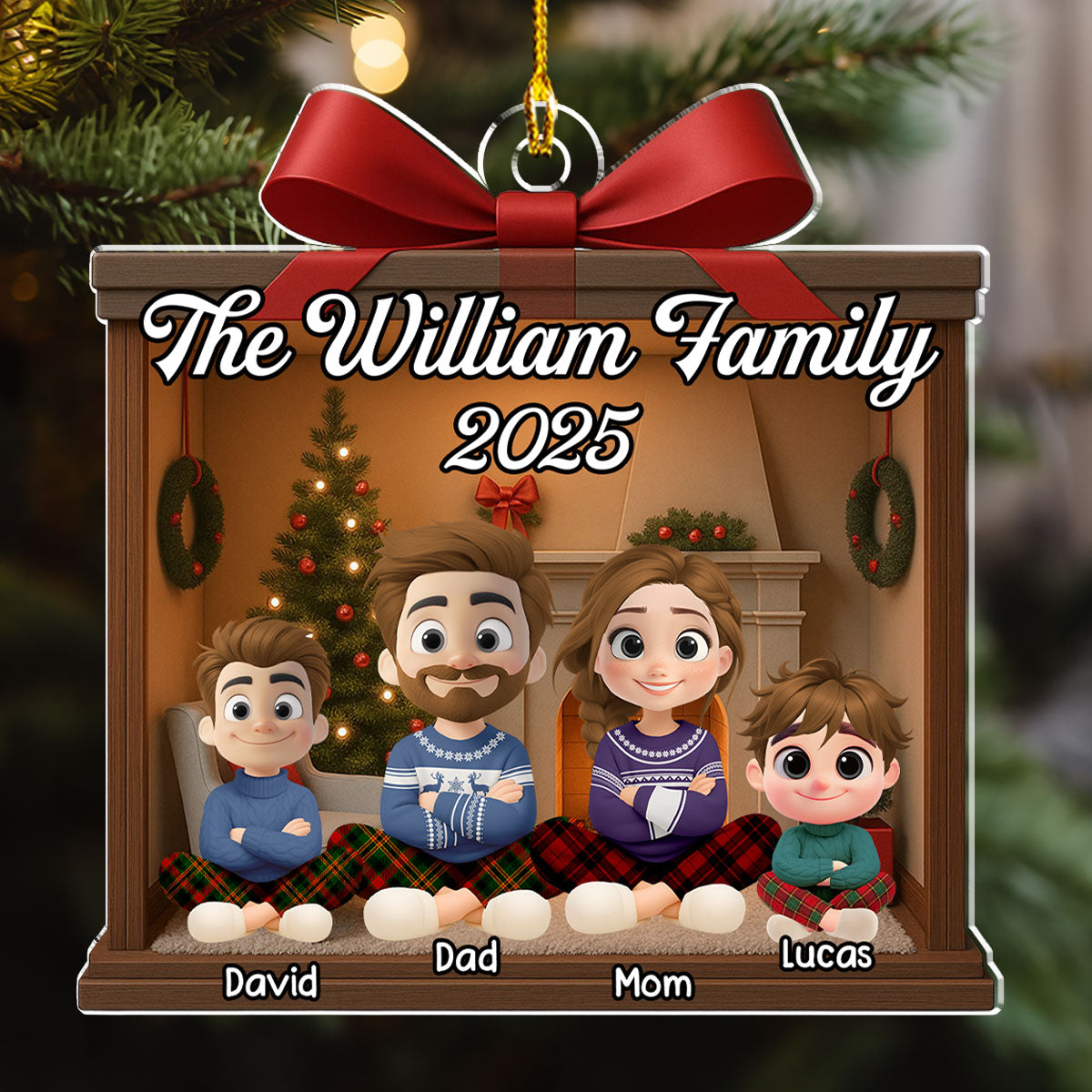 Family Is Everything 2025 - Personalized Custom Acrylic Ornament