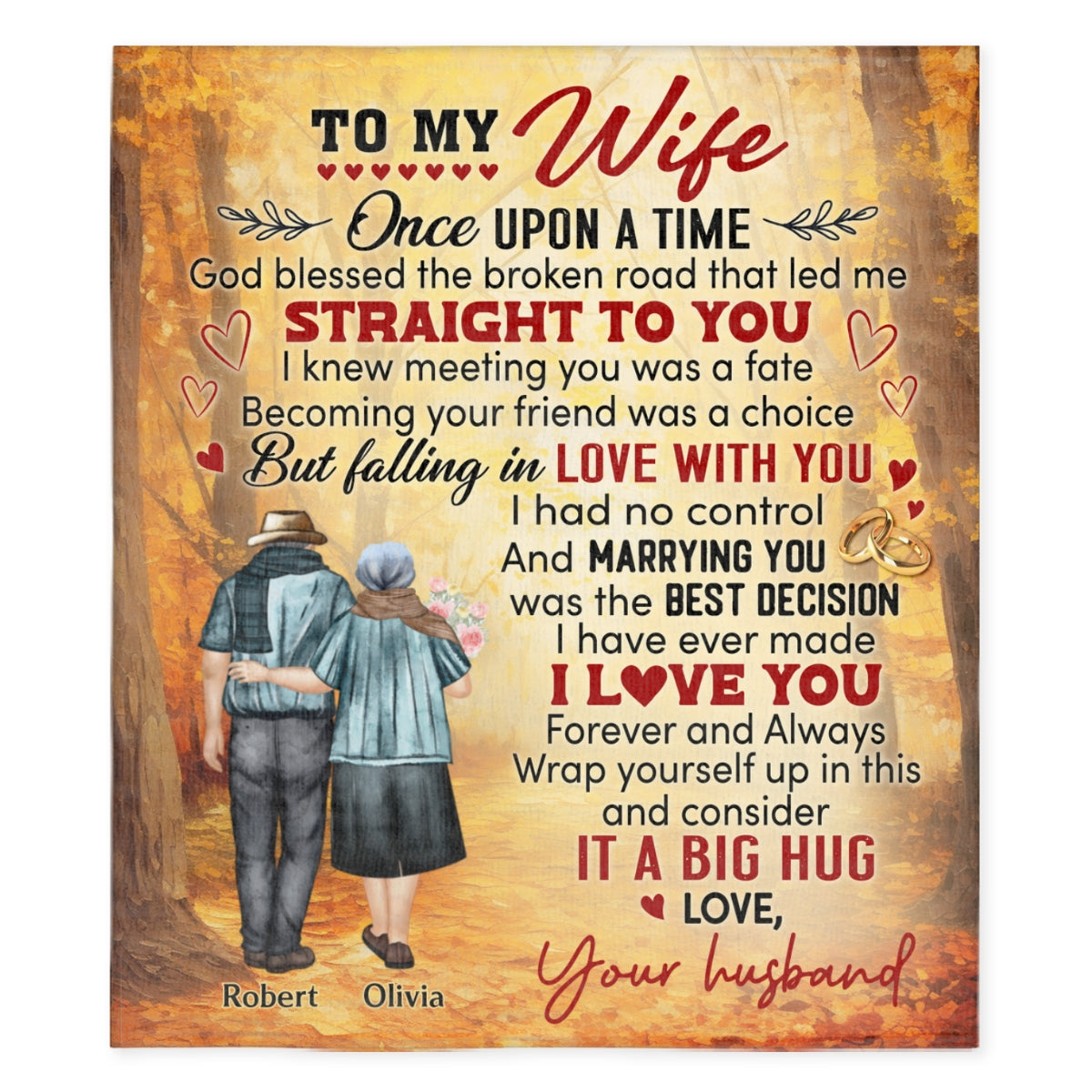 Once Upon A Time - Personalized Custom Fleece Blanket