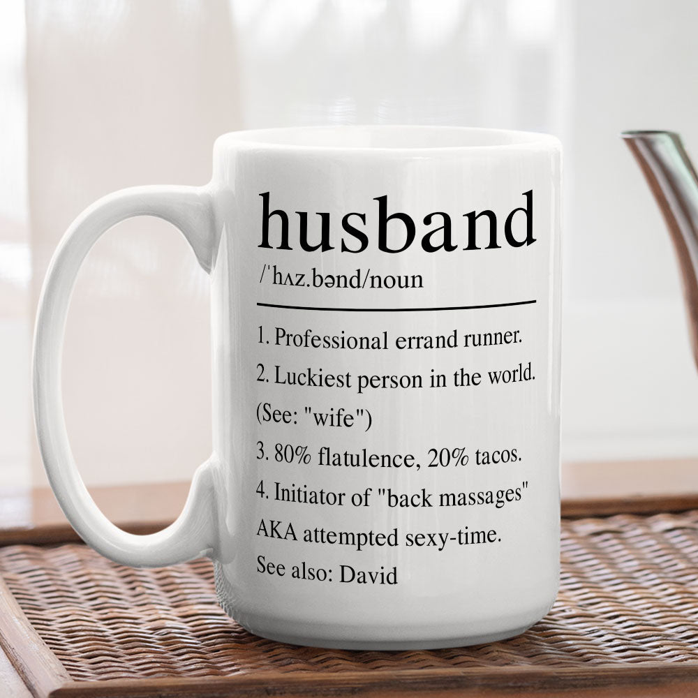 Husband Funny Definition - Personalized Custom Coffee Mug