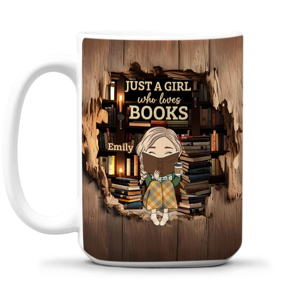 Just A Book Lover - Personalized Custom Coffee Mug