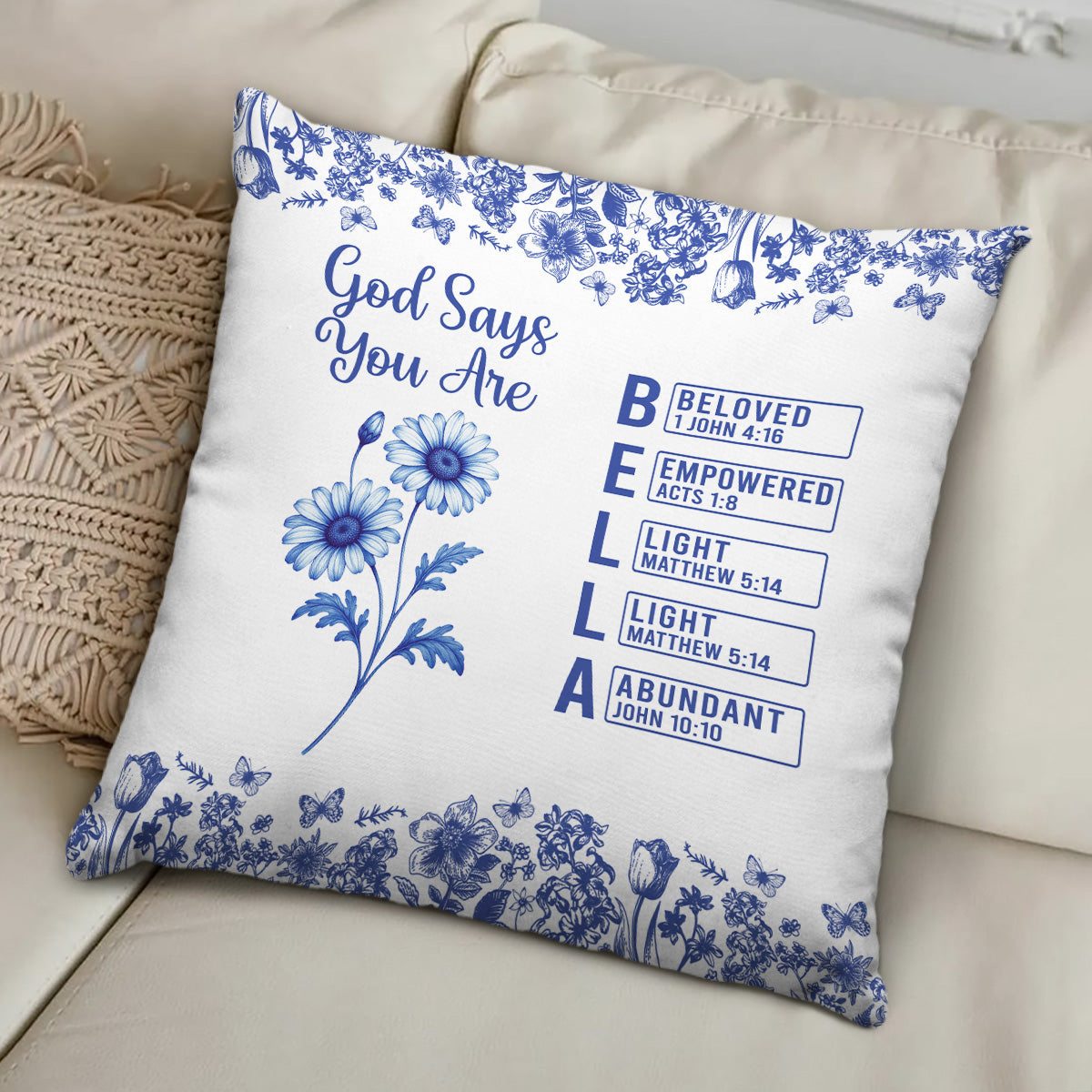 God Says You Are - Personalized Custom Pillow