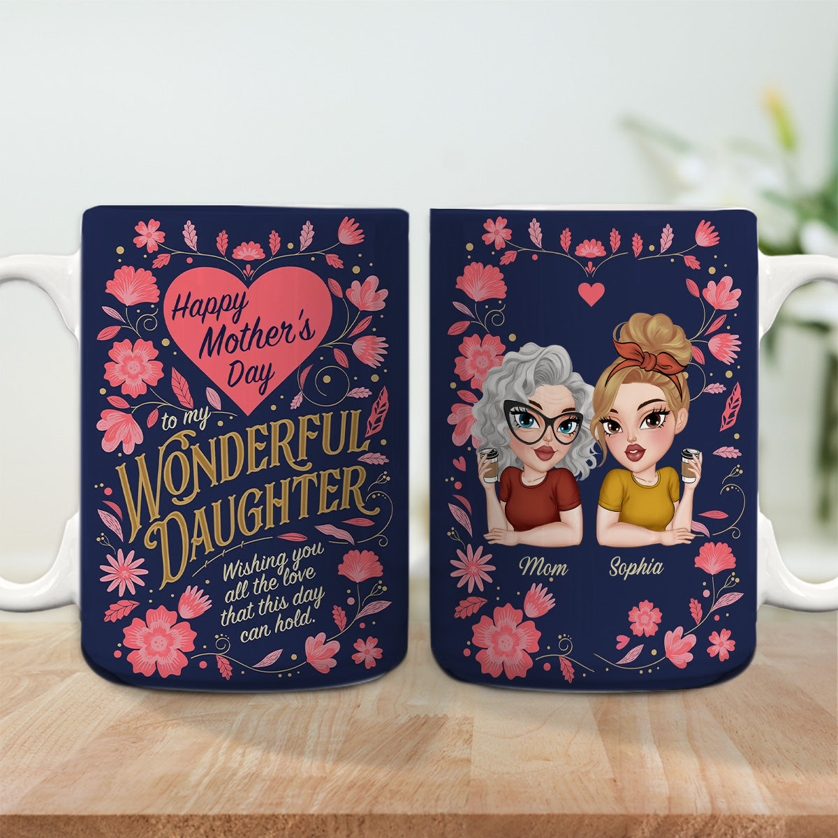 To My Wonderful Daughter - Personalized Custom Coffee Mug