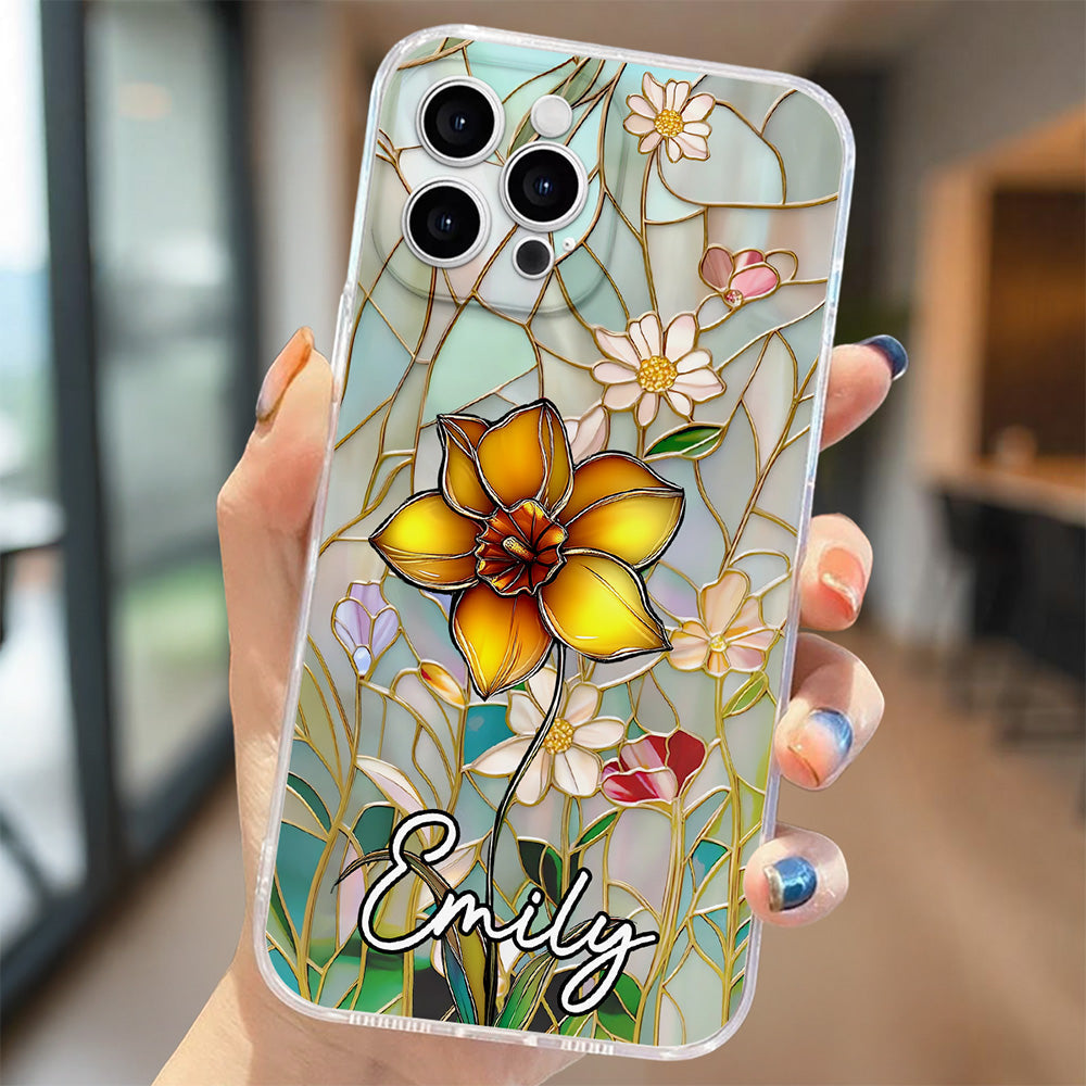 Floral Stained - Personalized Custom Phone Case