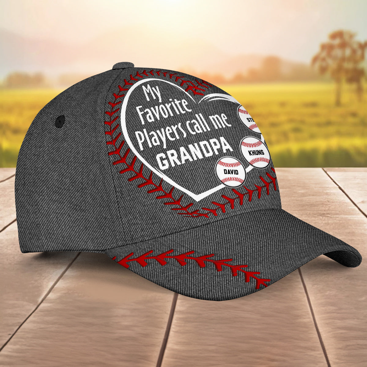 My Favorite Player Call Me Grandpa Dad - Personalized Custom Classic Cap