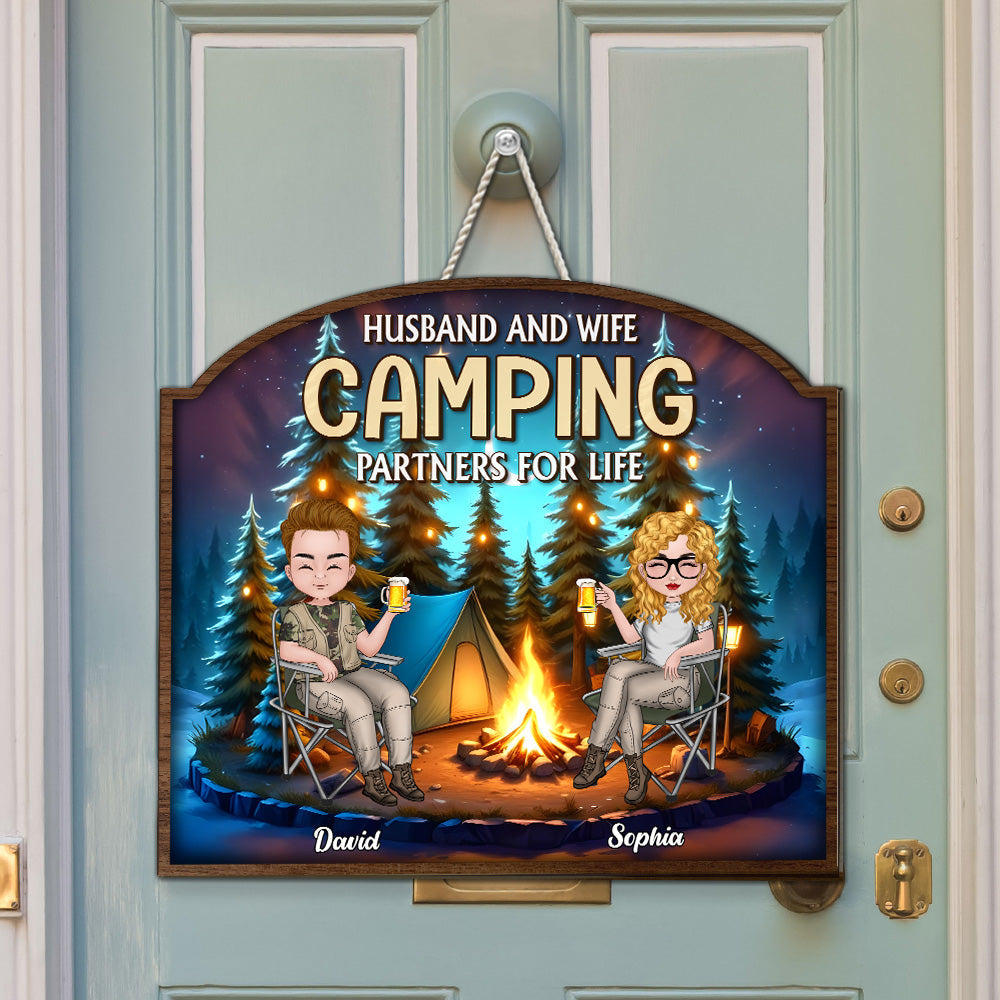 Partners For Life Camping - Personalized Custom Wood Sign