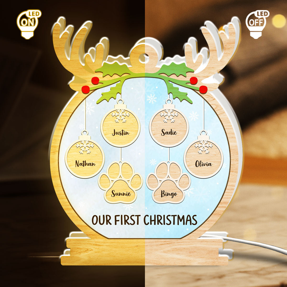 Paw Charm - Personalized Custom Light Box