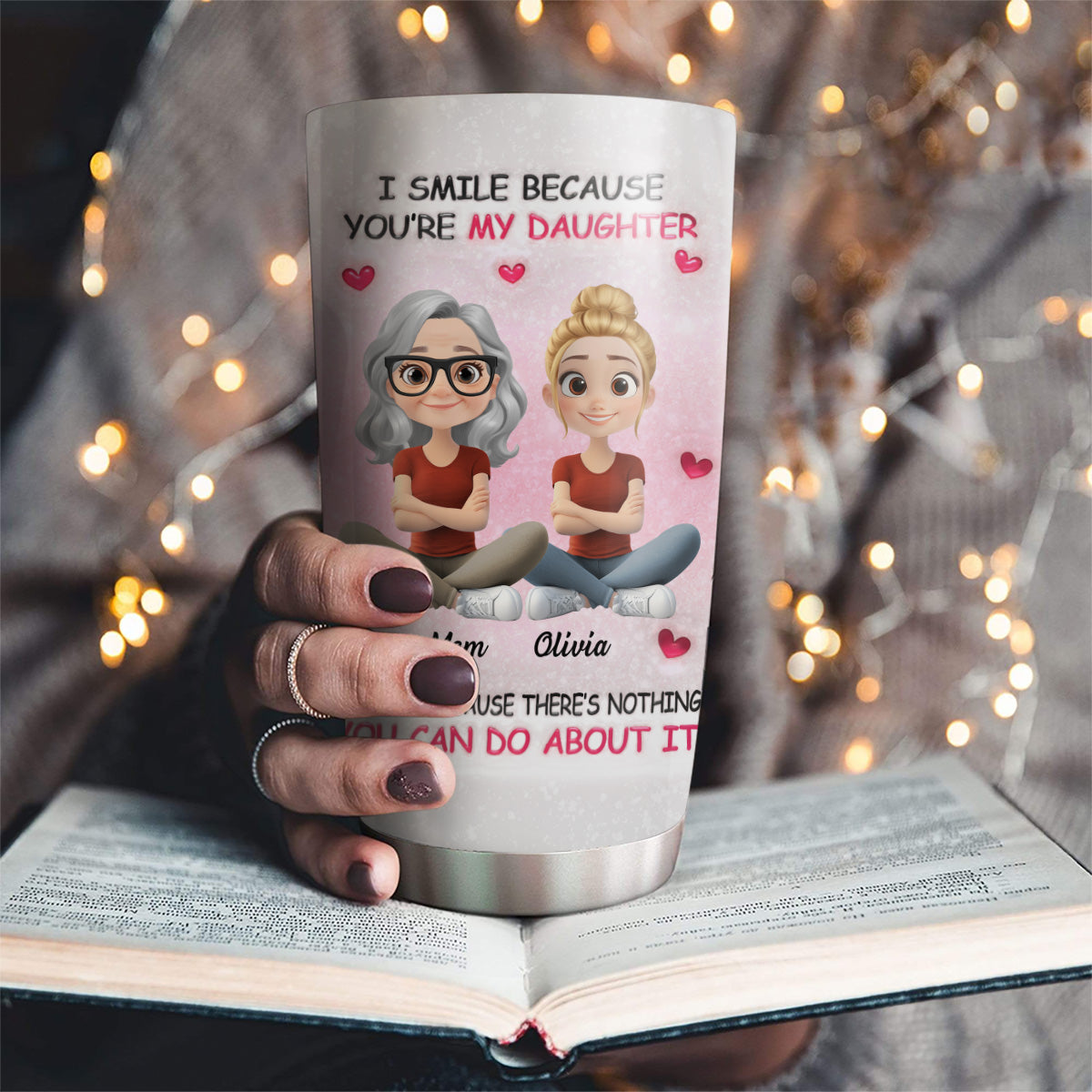 For Daughter - Personalized Custom 3D Inflated Effect Tumbler