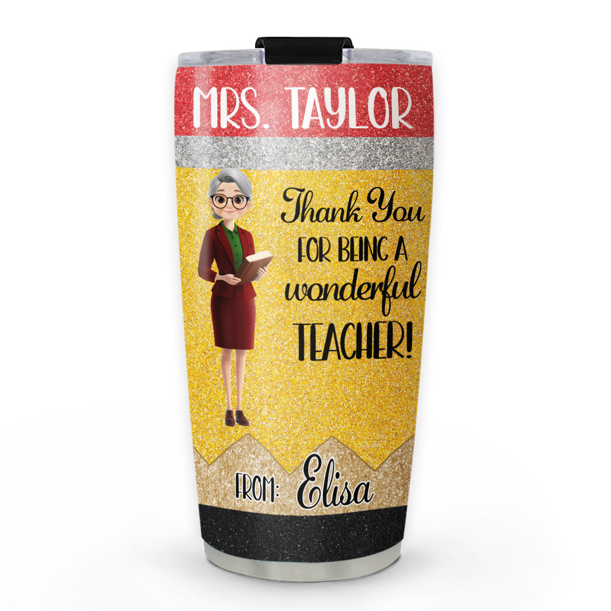 Thanks For Being A Wonderful Teacher - Personalized Custom Tumbler