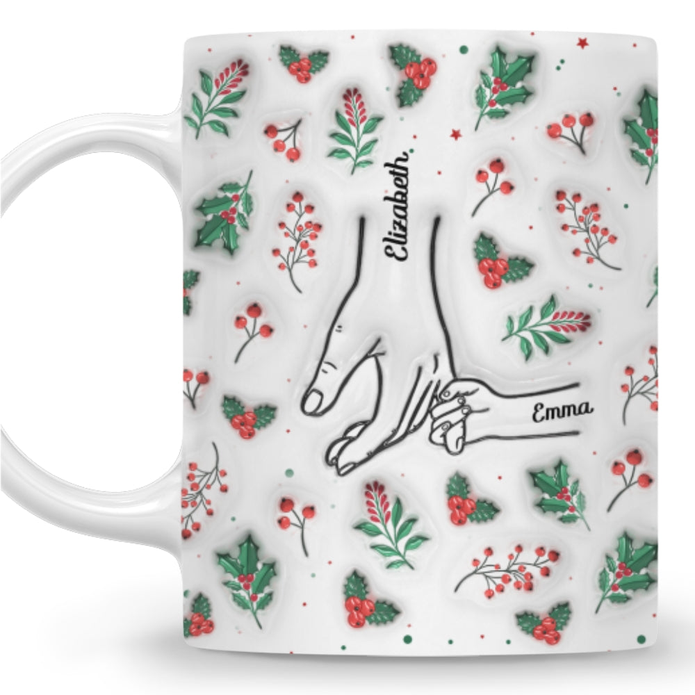 Mom Hold Our Hearts - Personalized Custom 3D Inflated Effect Mug