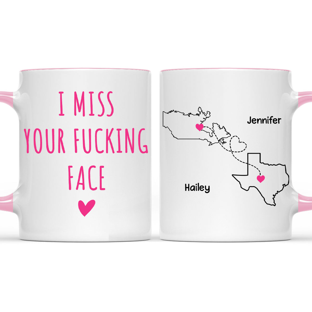 I Miss Your Face - Personalized Custom Accent Mug