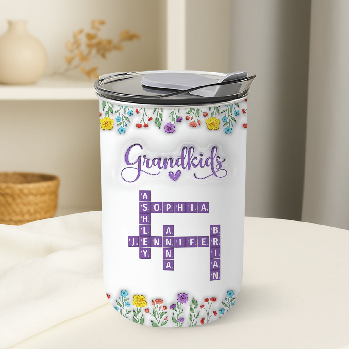 Love My Grandkids Crossword - Personalized Custom 10oz Tumbler