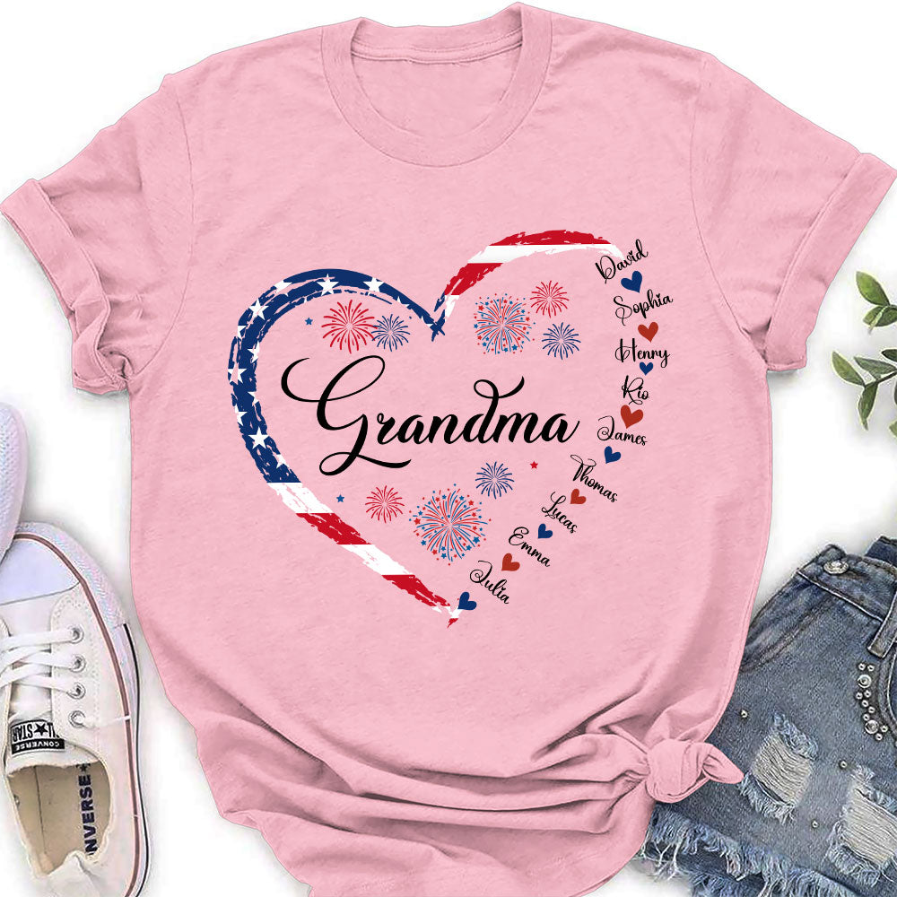 Love Being Grandma 4th Of July - Personalized Custom Shirt