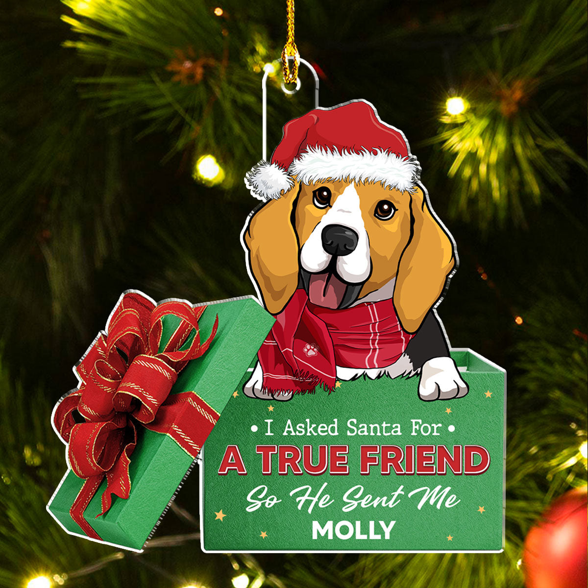 A True Friend - Personalized Custom Acrylic Ornament