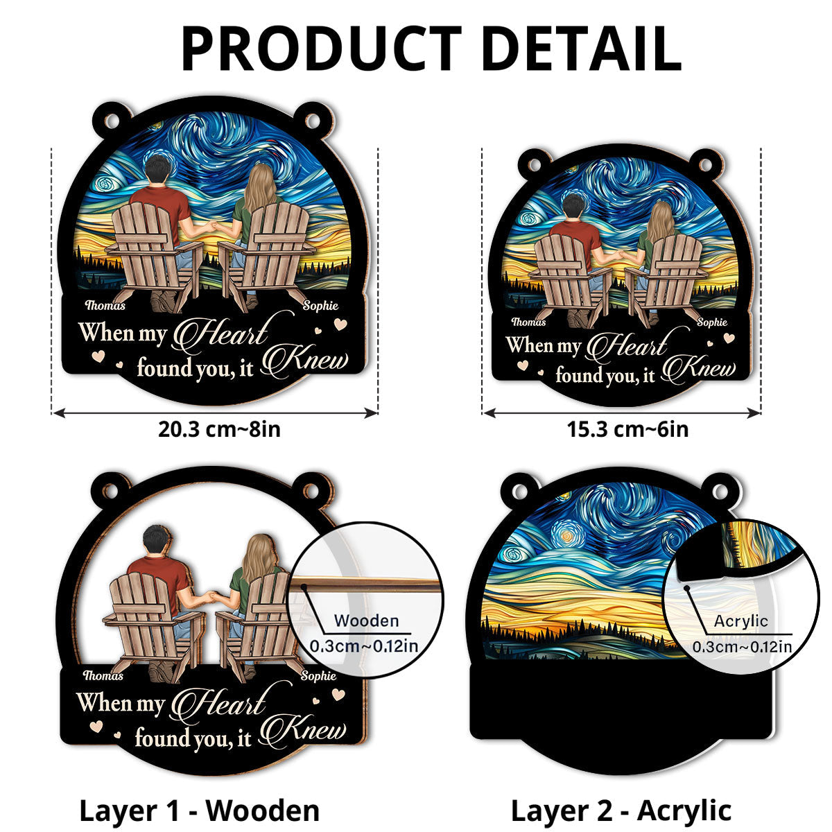 Love Began With Your Smile - Personalized Custom Suncatcher