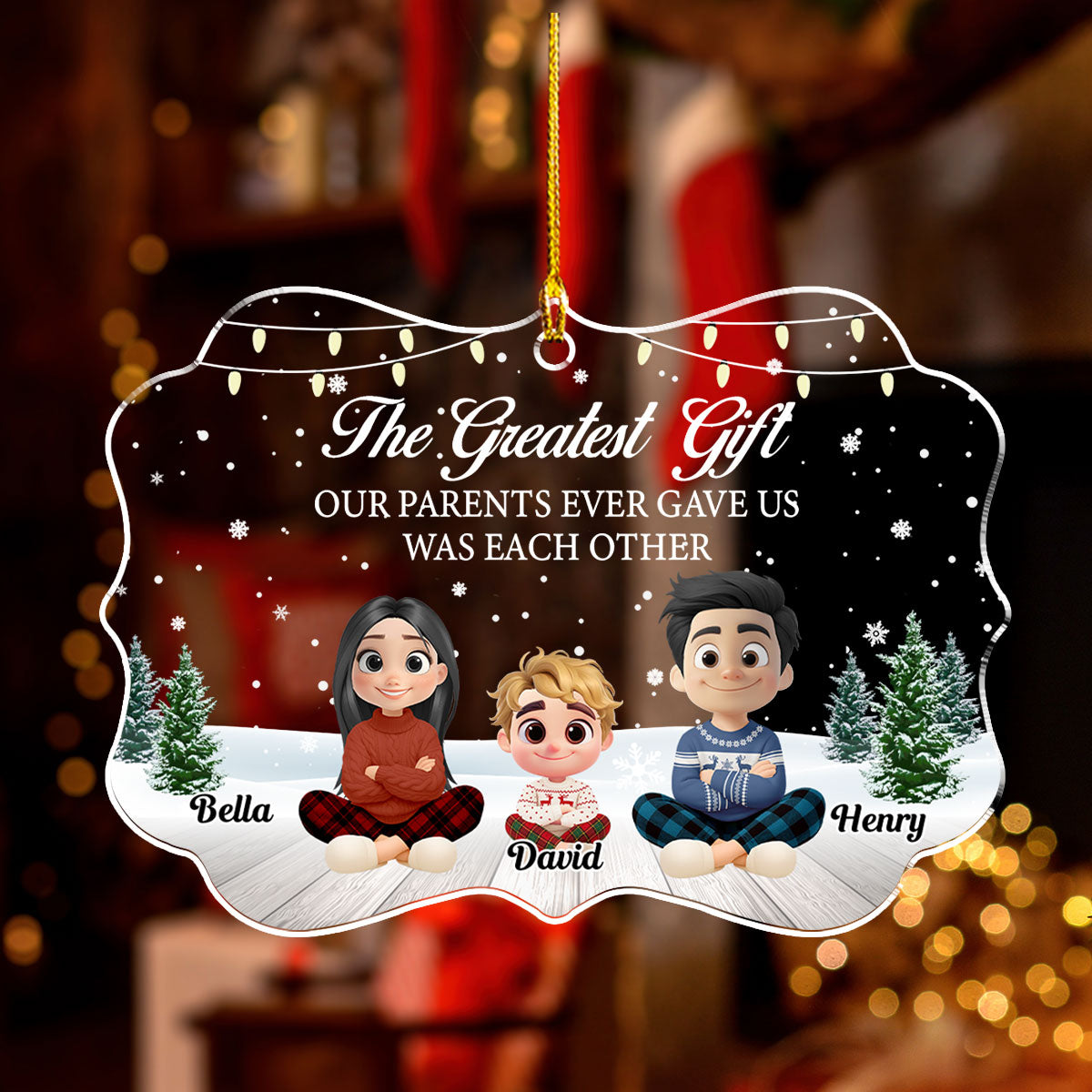 The Most Precious Gift Is Us - Personalized Custom Acrylic Ornament