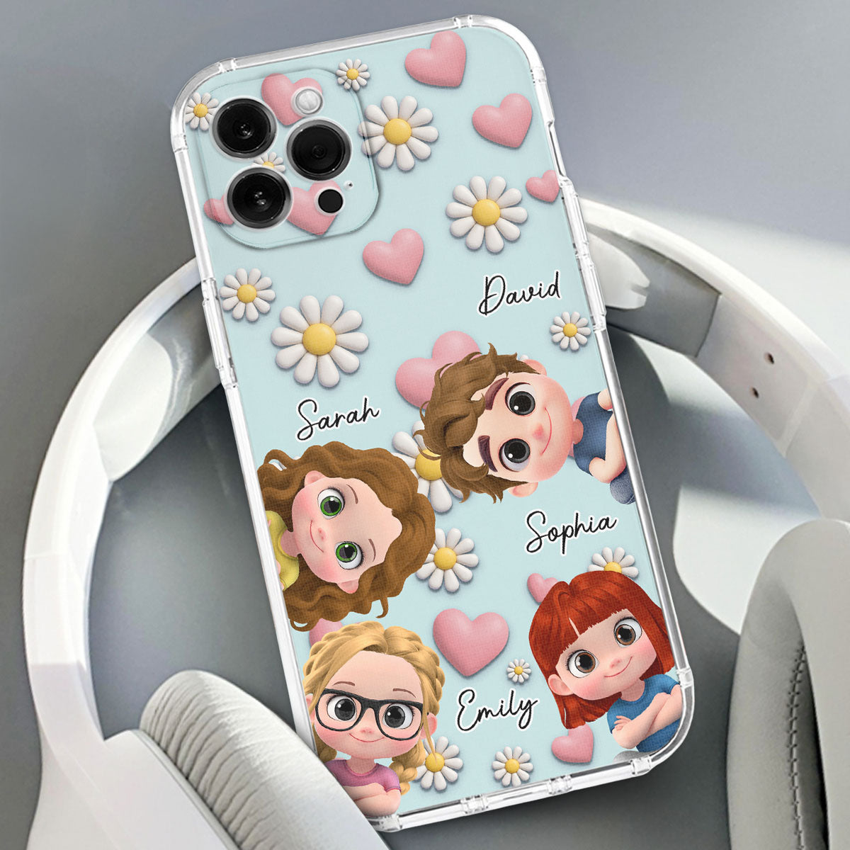 Grandkids Over Everything - Personalized Custom 3D Effect Phone Case