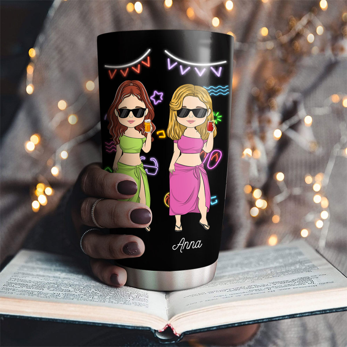 Beaches With Besties - Personalized Custom Tumbler
