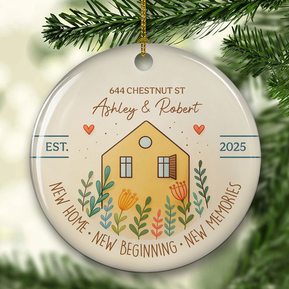 Home Sweet Home - Personalized Custom Ceramic Ornament