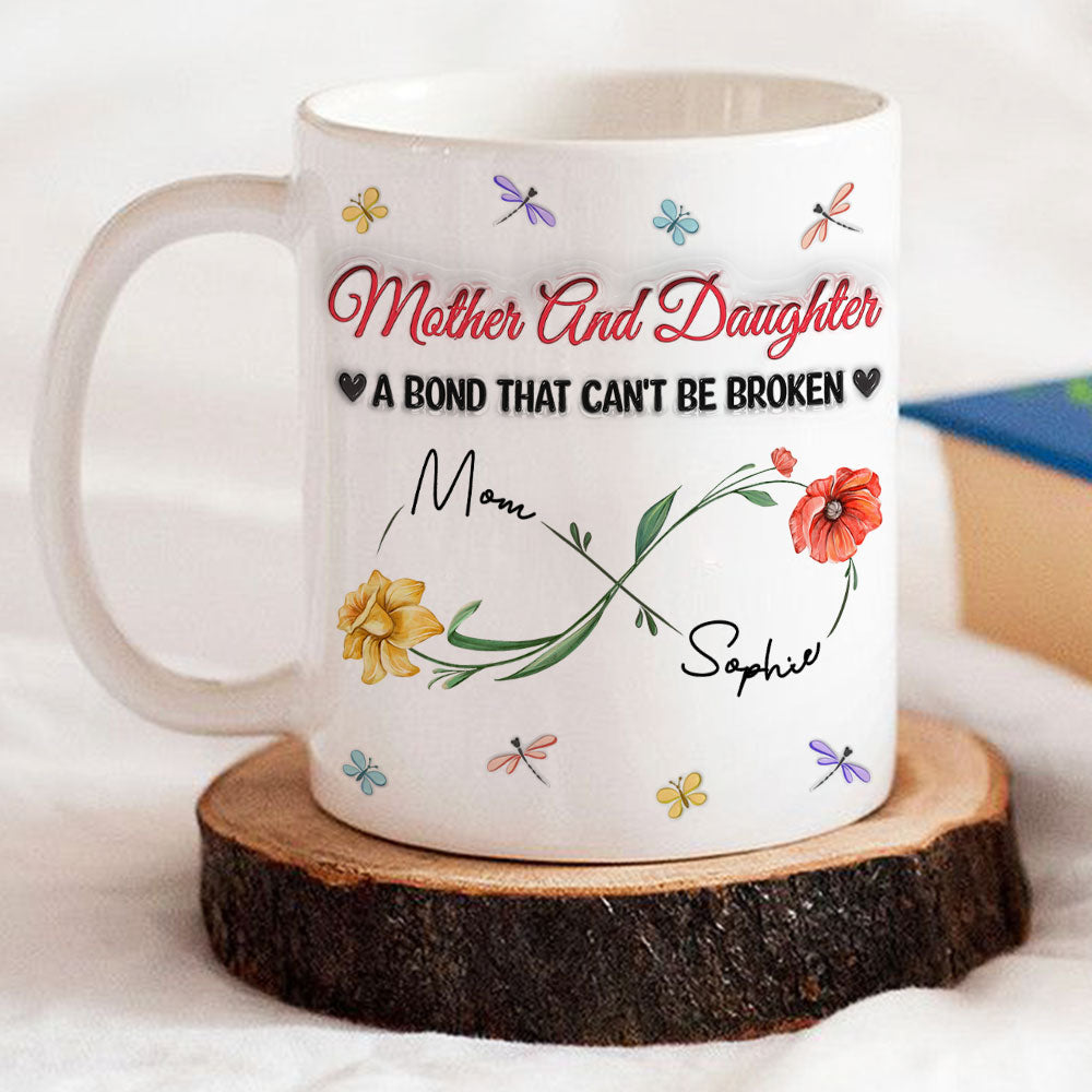 The Love Between Mother And Daughter - Personalized Custom 3D Inflated Effect Mug