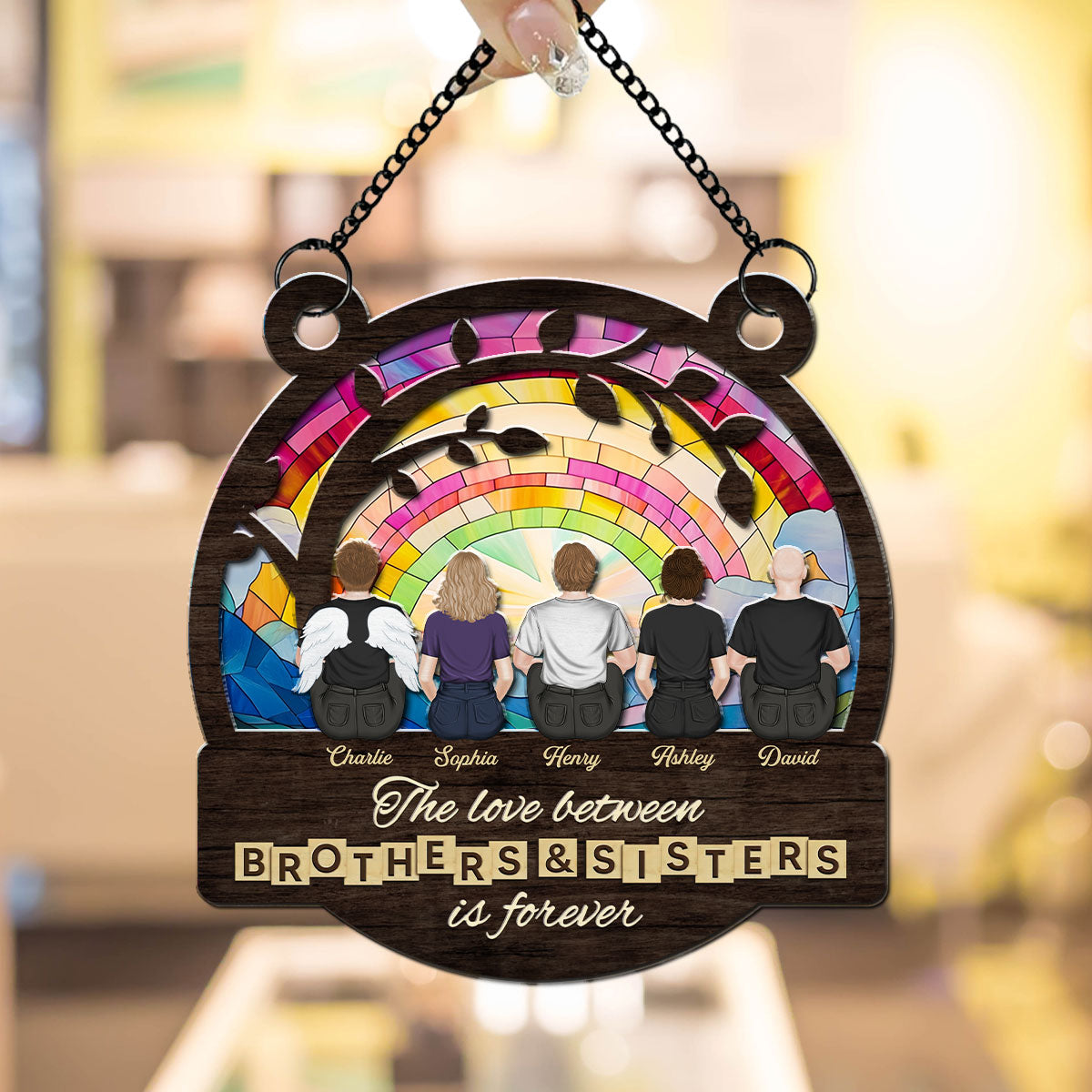 Brothers And Sisters Forever - Personalized Custom Suncatcher